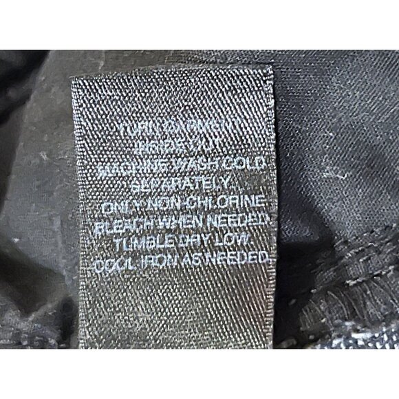 WHBM Feel Beautiful Trouser Leg Pants Womens 10R Black Denim Look Used - Picture 15 of 16